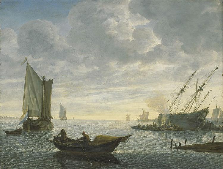Lieve Verschuier Caulking a ship oil painting image